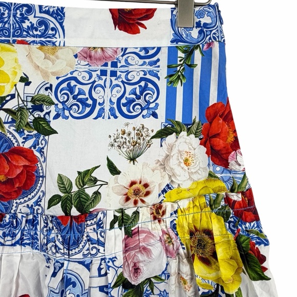 Boston Proper Floral Flowy Tiered Midi Skirt Size XS - Picture 3 of 9